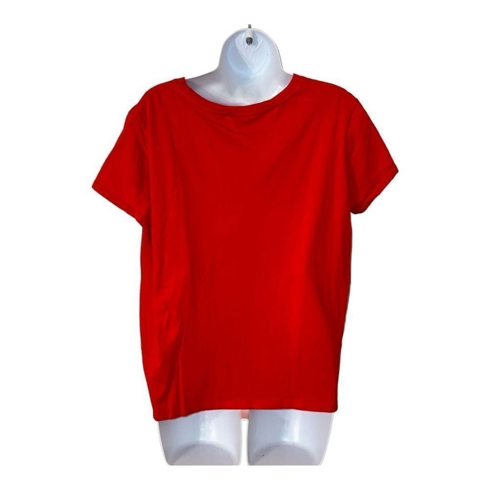 Vintage Sequin Mickey Mouse Tee Face Red Graphic Walt Disney T Shirt - Picture 3 of 3
